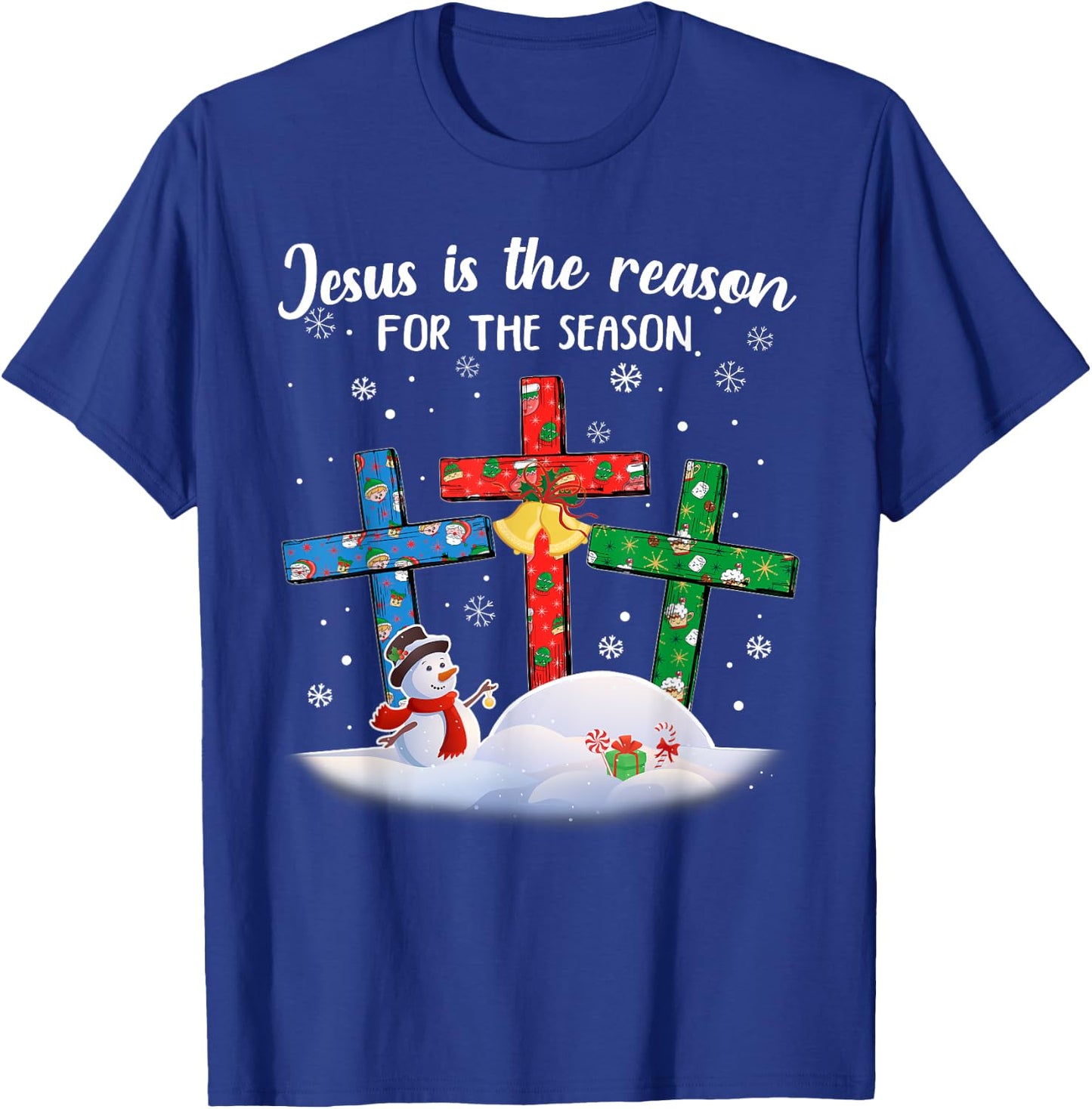 Jesus Is The Reason For The Season Christian Christmas Xmas T-Shirt - T-Shirt | Royal