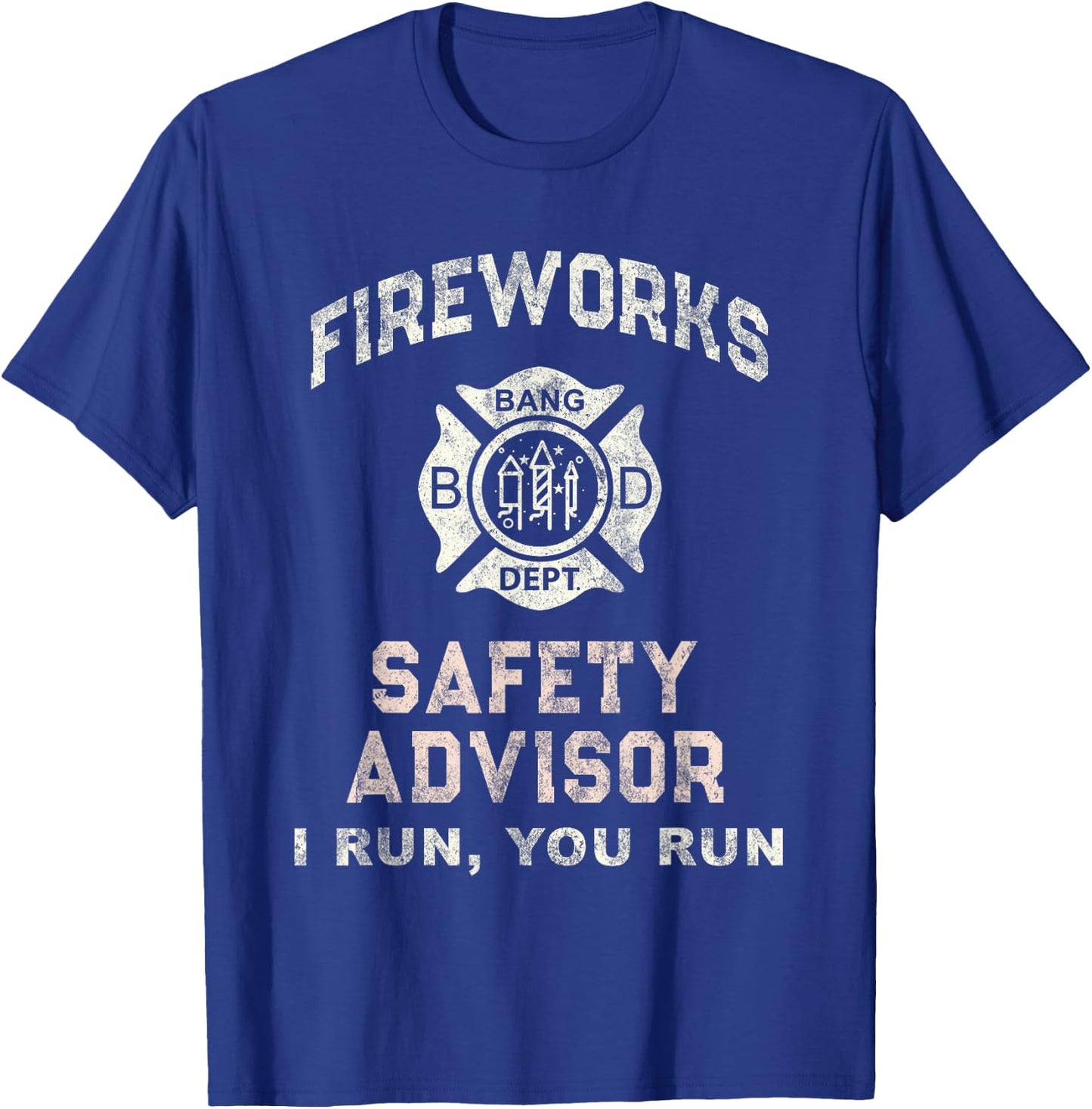 Funny Official FIREWORKS SAFETY ADVISOR Director Consultant T-Shirt - T-Shirt | Royal