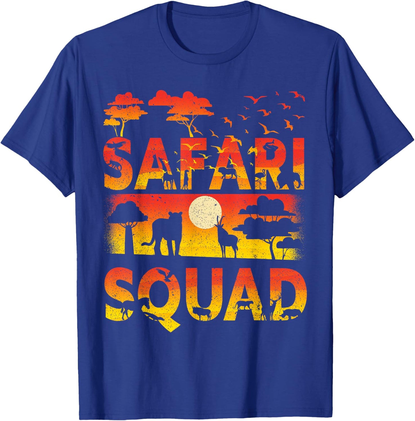 Safari Squad Zoo African Animals T-Shirt - T-Shirt | Royal