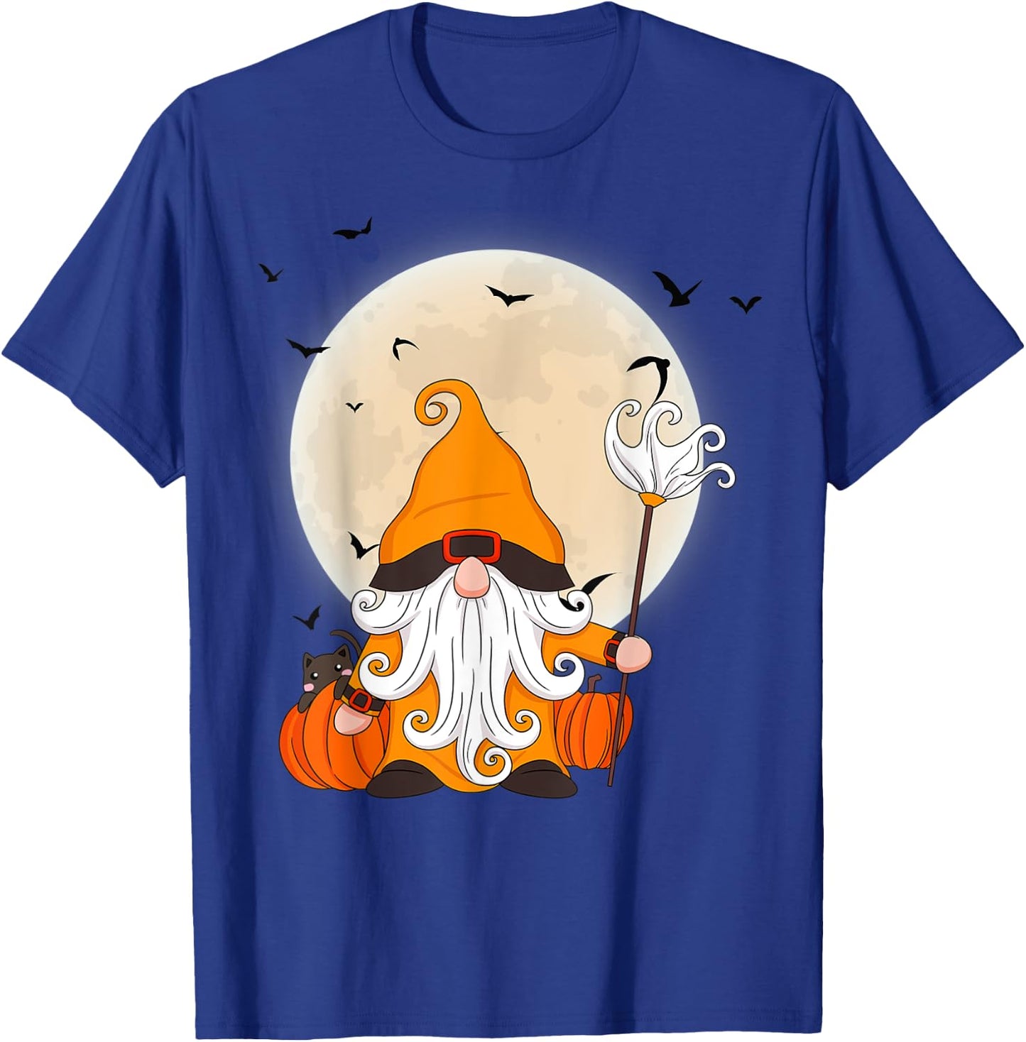 halloween cat gnome cute Gnome Halloween Costume Pumpkin Men Women Kids T-Shirt - T-Shirt | Royal