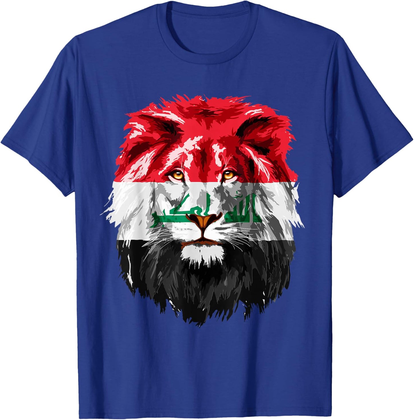 Iraqi Flag Iraq Pride Lion Face Iraq Flag T-Shirt - T-Shirt | Royal