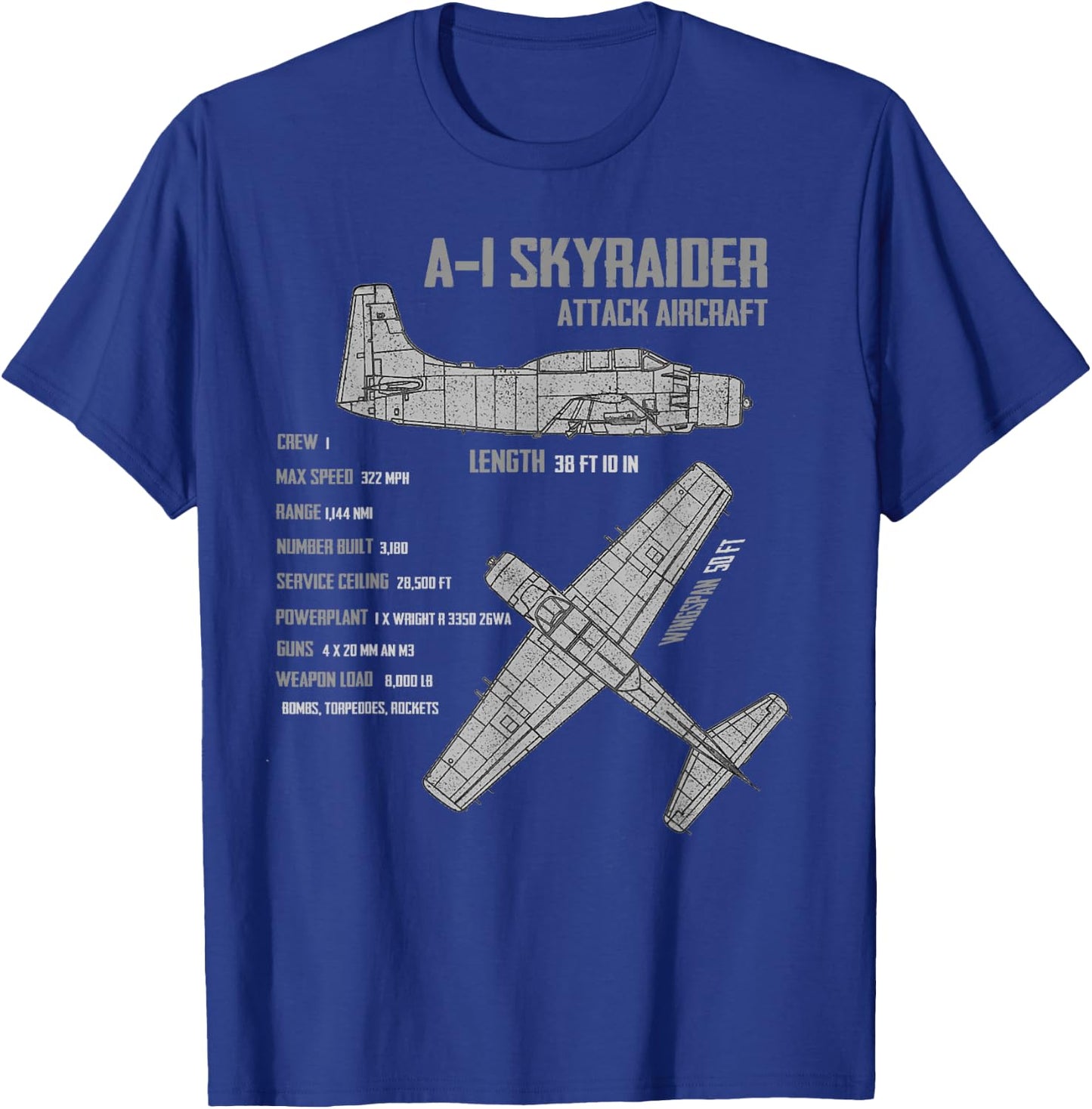 A-1 Skyraider T-Shirt - T-Shirt | Royal