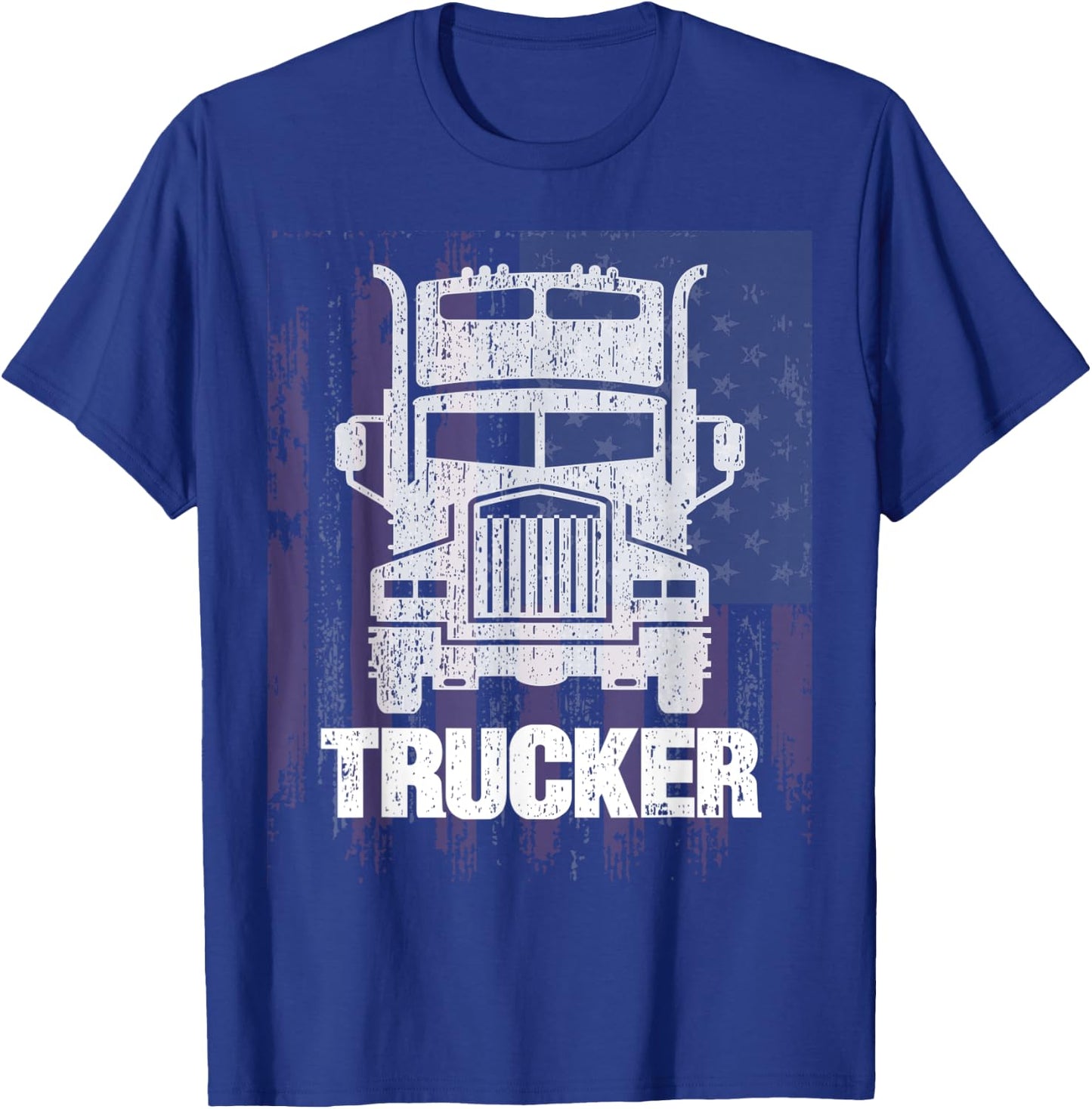 Cool Vintage Tractor Trailer Truck Drivers Gift T-Shirt - T-Shirt | Royal