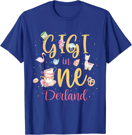 Gigi In Onederland Shirt - Grandma Of The 1st Birthday Girl T-Shirt - T-Shirt | Royal