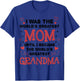 from Mom to World's Greatest Grandma T-Shirt - T-Shirt | Royal
