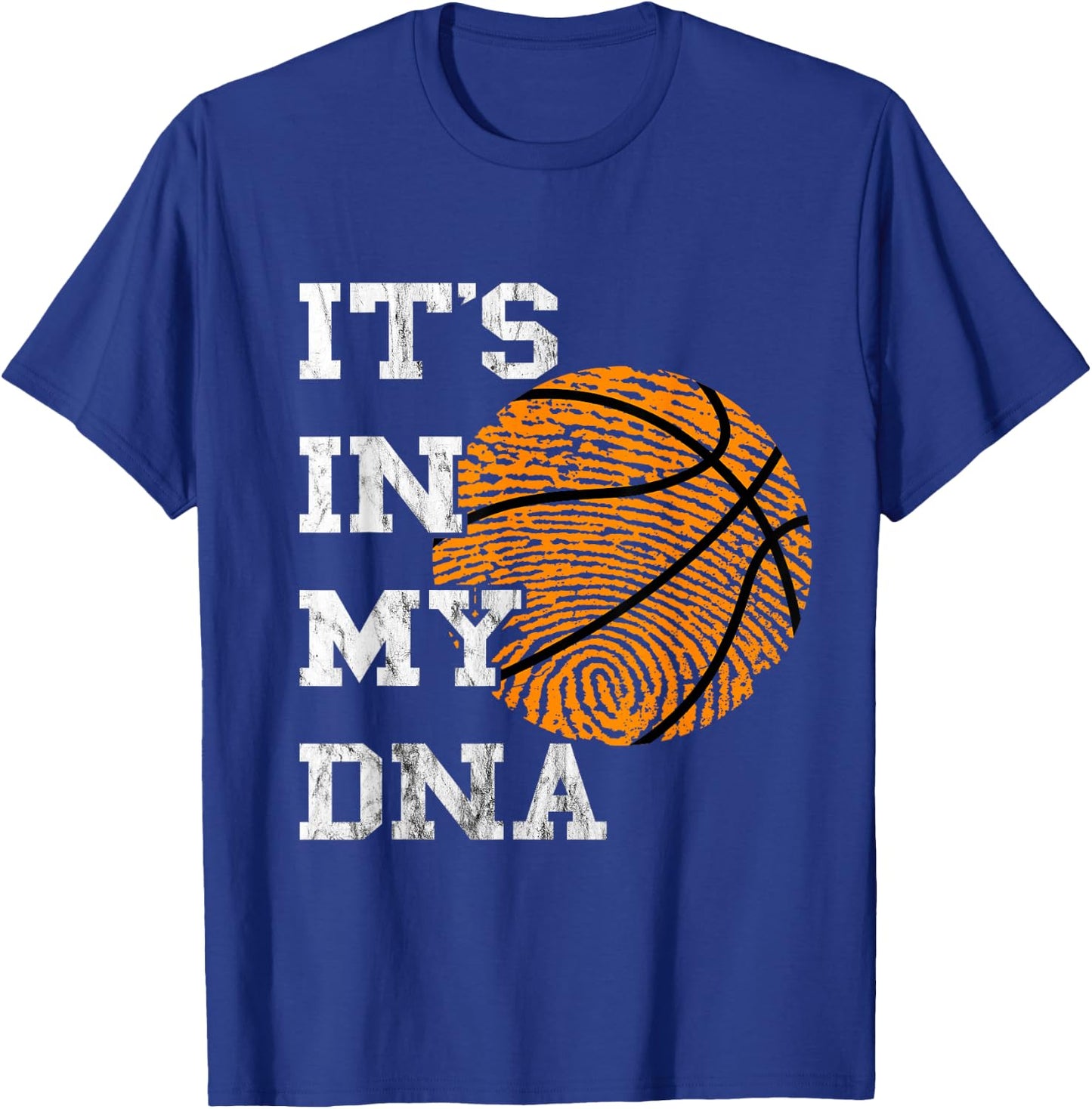 Basketball It's In My DNA Fingerprint Playing Basketball T-Shirt - T-Shirt | Royal