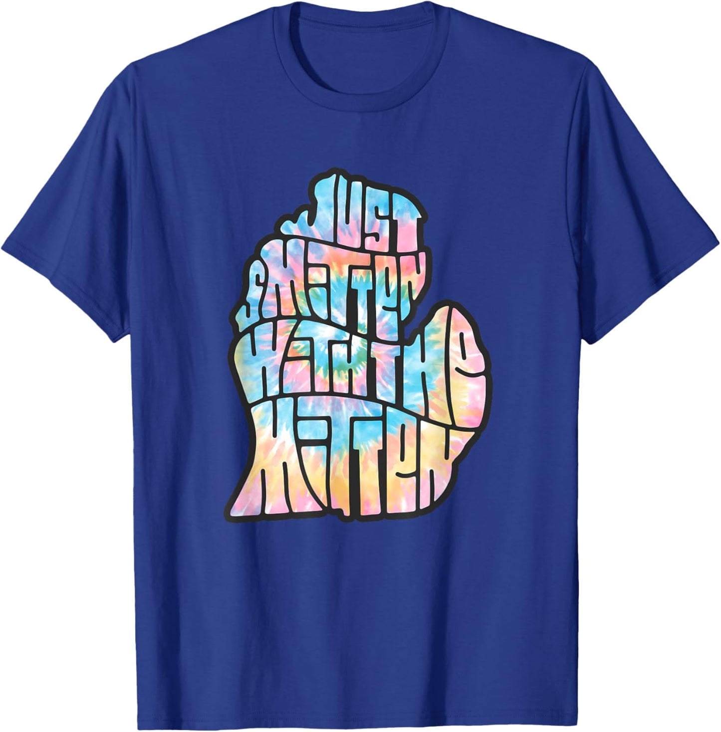 Tie Dye Michigan Native | Smitten With the Mitten T-Shirt - T-Shirt | Royal