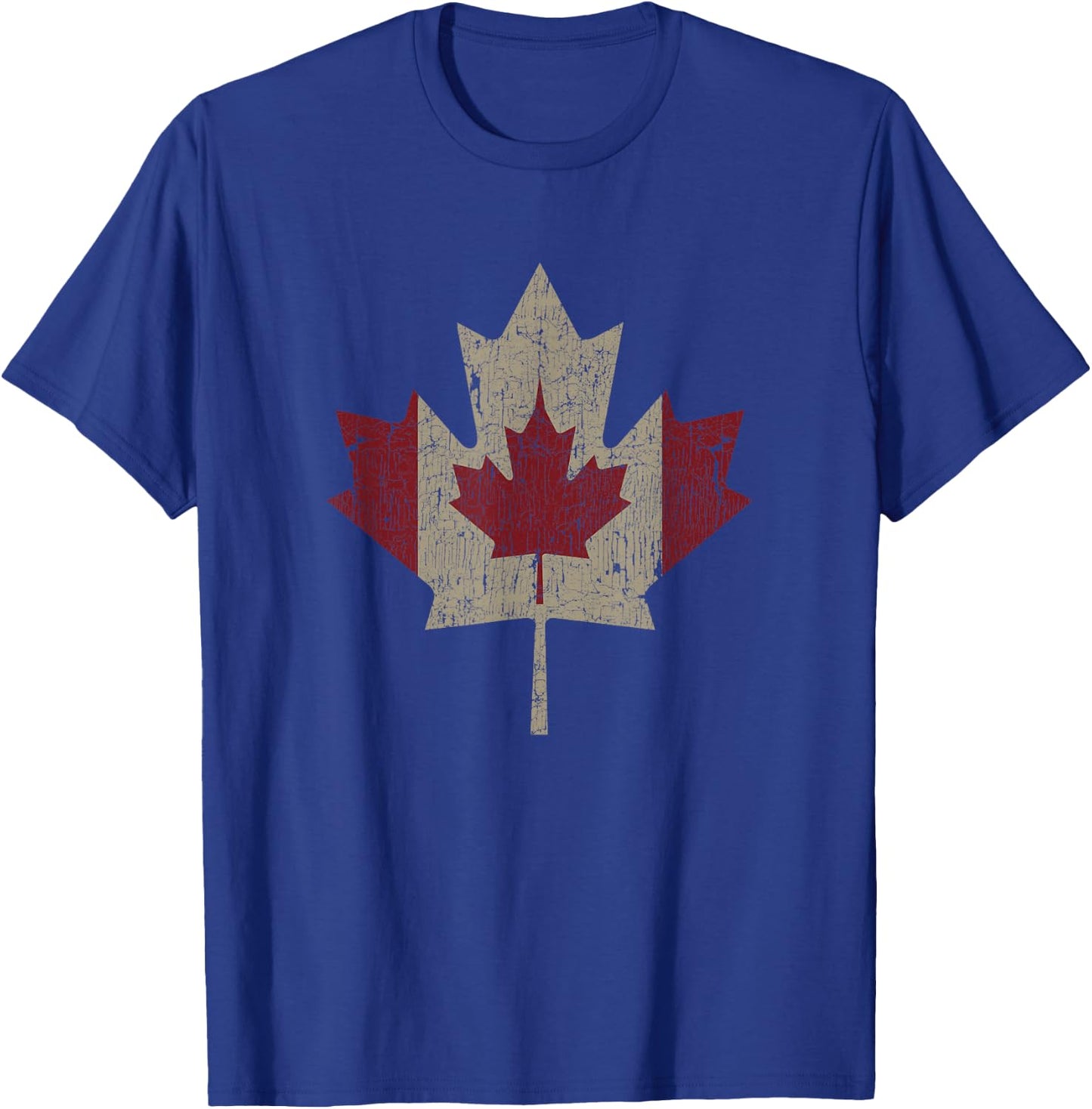 Vintage Canada Flag Shirt Maple Leaf Canadian Pride T-Shirt - T-Shirt | Royal