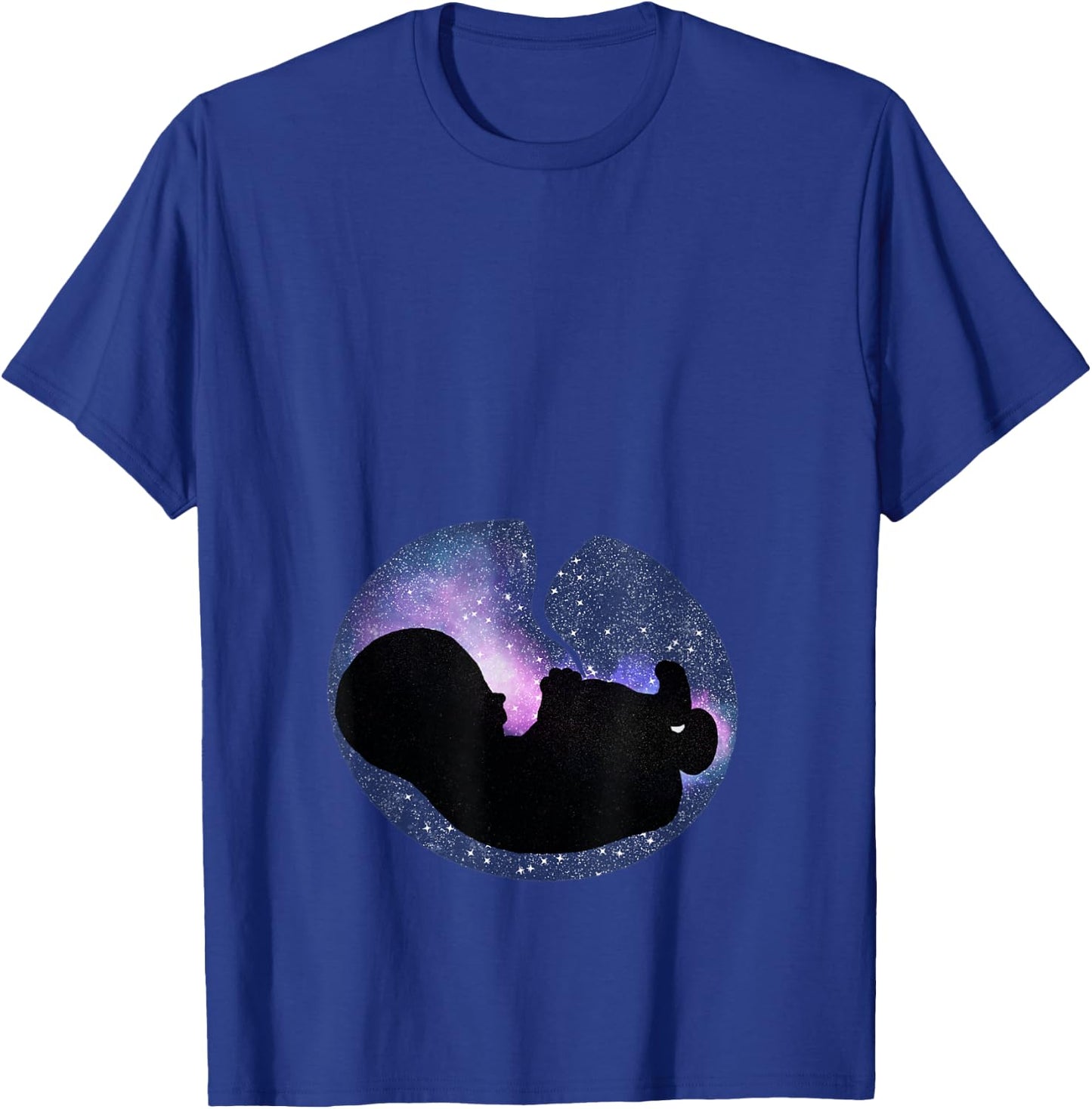 Pregnant Mother to Be (Sonogram Galaxy with Heart) T-Shirt - T-Shirt | Royal
