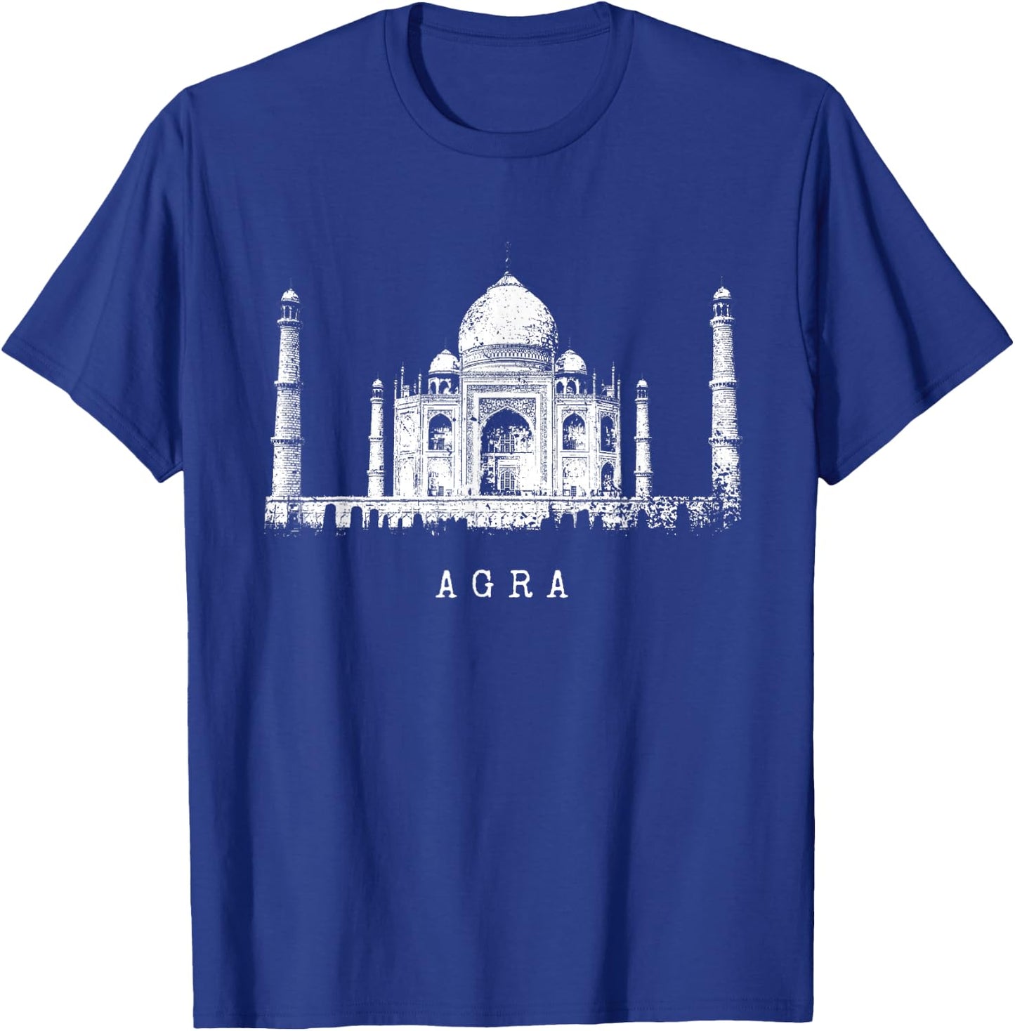 Taj Mahal Agra India Vintage Distressed Skyline I Love India T-Shirt - T-Shirt | Royal
