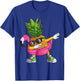 Dabbing Pineapple Flamingo Tropical Aloha Beach Hawaiian T-Shirt - T-Shirt | Royal