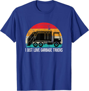 Ich liebe Müllwagen Retro Recycling Bin Truck T-Shirt - T-Shirt | Royal