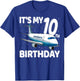 It's My 10th Birthday Airplane 10 year old Birthday Boy Girl T-Shirt - T-Shirt | Royal