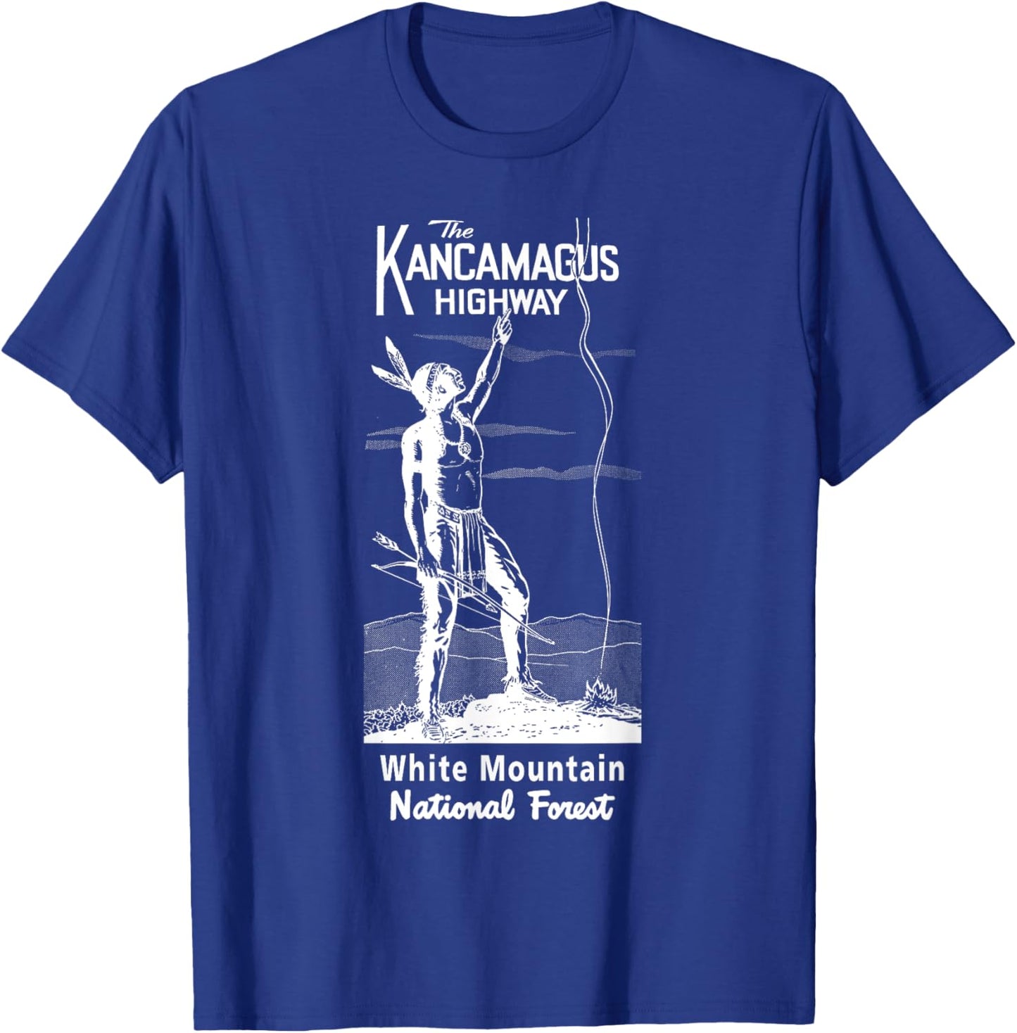 Kancamagus Scenic Highway Historic Logo T-Shirt - T-Shirt | Royal