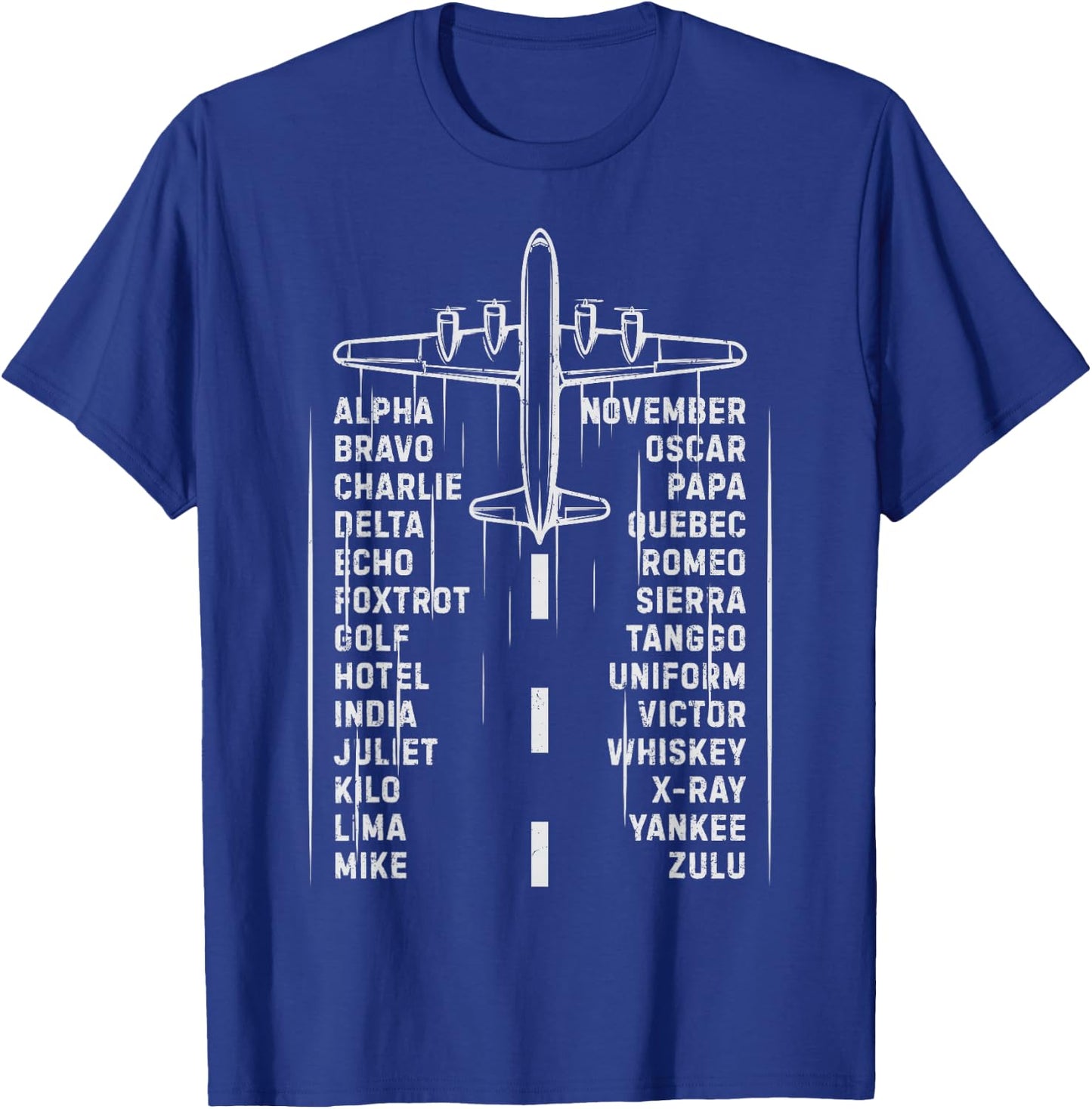 Phonetic Alphabet Pilot Airplane Aviation Vintage Gifts Men T-Shirt - T-Shirt | Royal