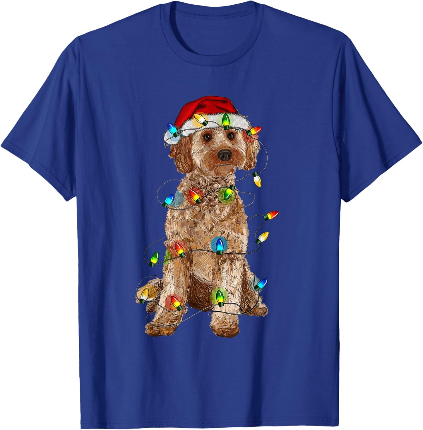 Cockapoo Christmas Tree Light Pajama Dog Lover Xmas Funny T-Shirt - T-Shirt | Royal