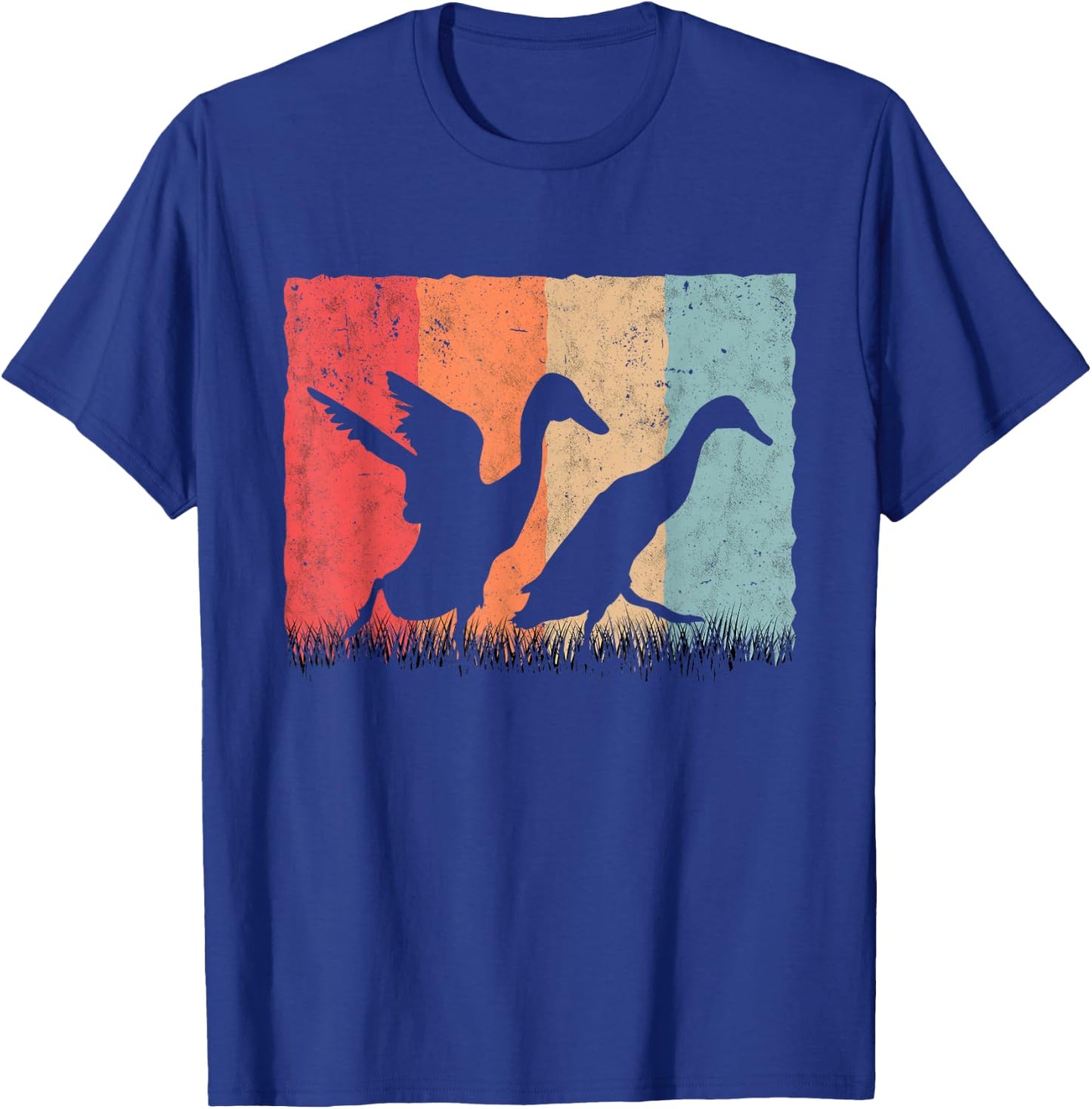 Running Duck Retro Runner Duck Vintage T-Shirt - T-Shirt | Royal