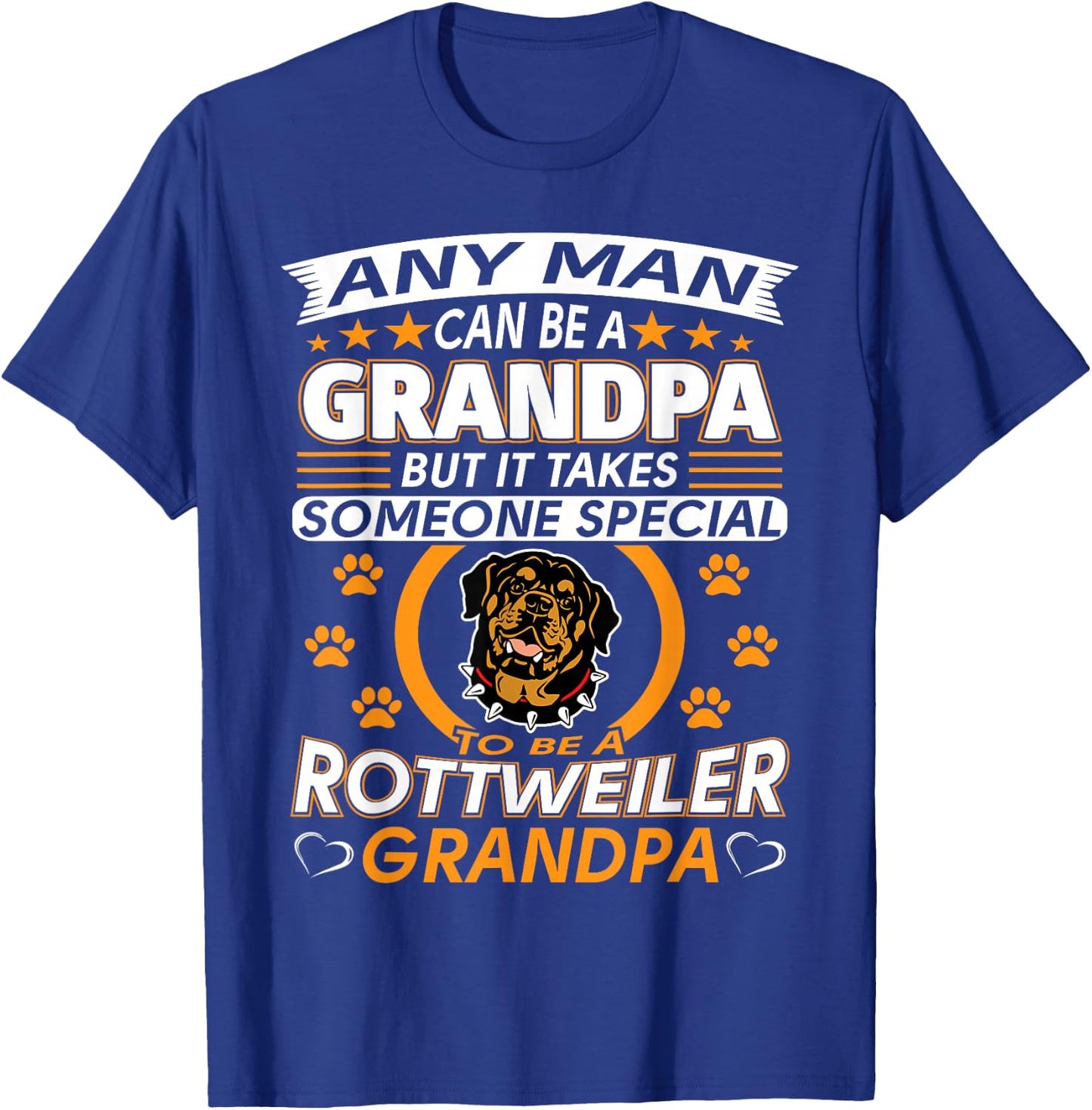 Rottweiler Grandpa T Shirt Best Gift Grandparents Day T-Shirt - T-Shirt | Royal
