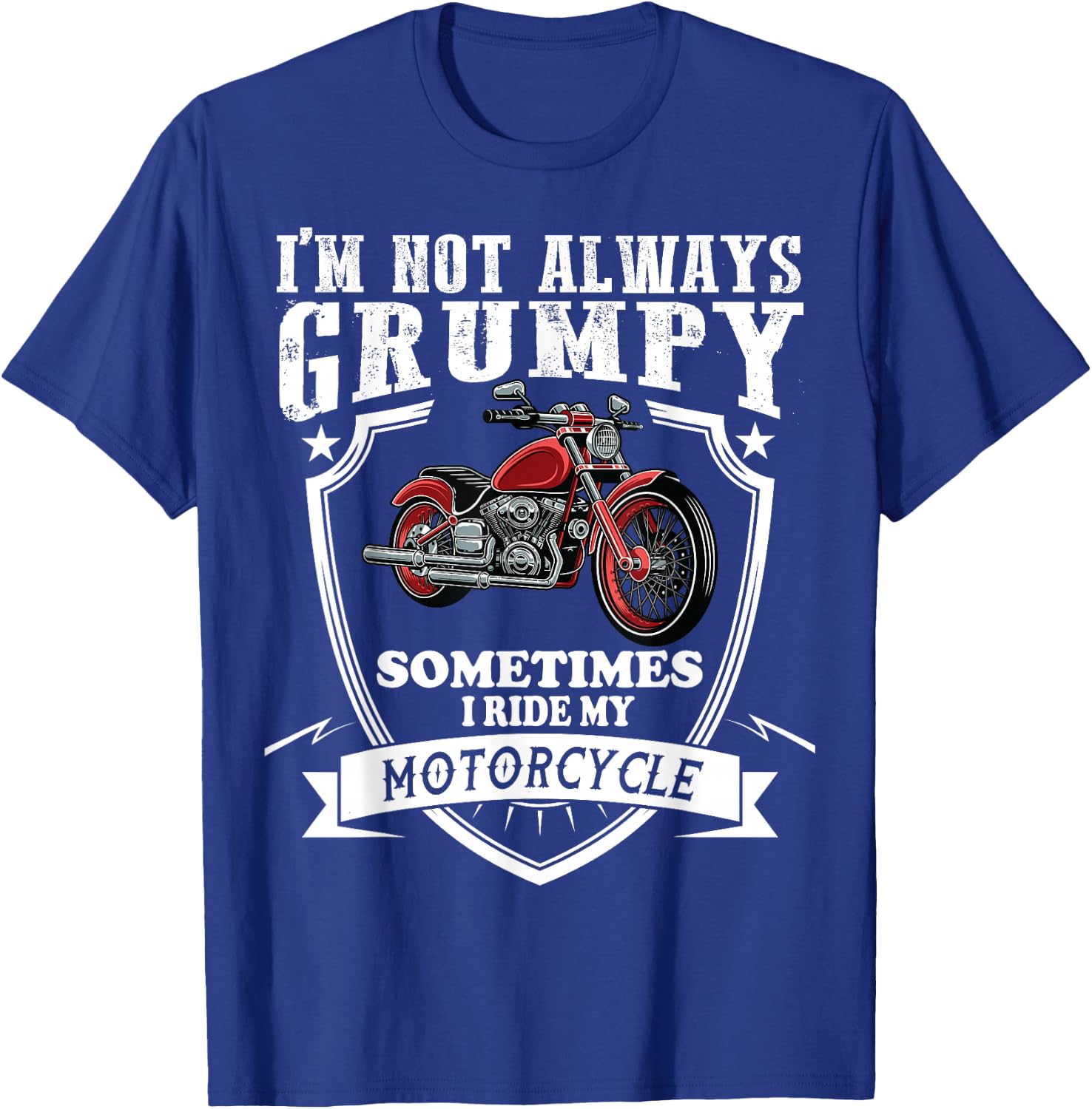 Funny Motorcycle Lover Quote Cool For Grandpa Biker T-Shirt - T-Shirt | Royal