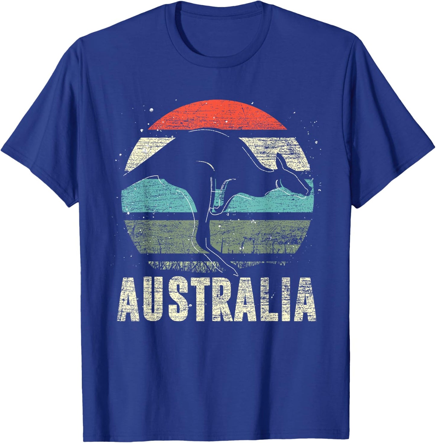 Kangaroo Aussie Zoo Animal Lover Retro Australia T-Shirt - T-Shirt | Royal