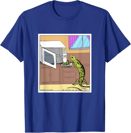 Lizard Microwave Dinner Funny Reptile Novelty Gift T-Shirt - T-Shirt | Royal