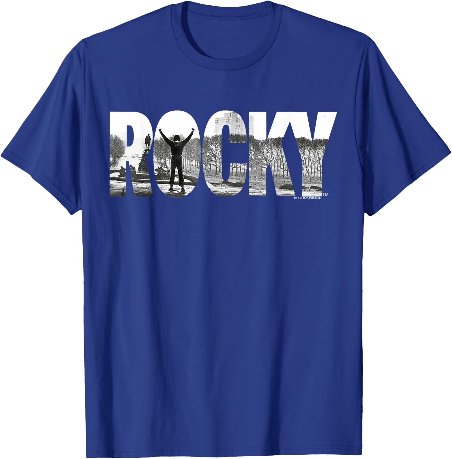 Rocky Black Classic Fit , Cotton , Adult T-Shirt - T-Shirt | Royal