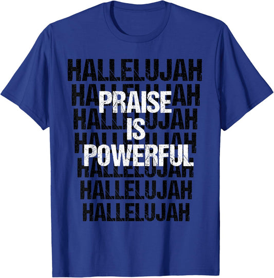 Hallelujah Inspirational Praise And Worship Christian Shirt T-Shirt - T-Shirt | Royal