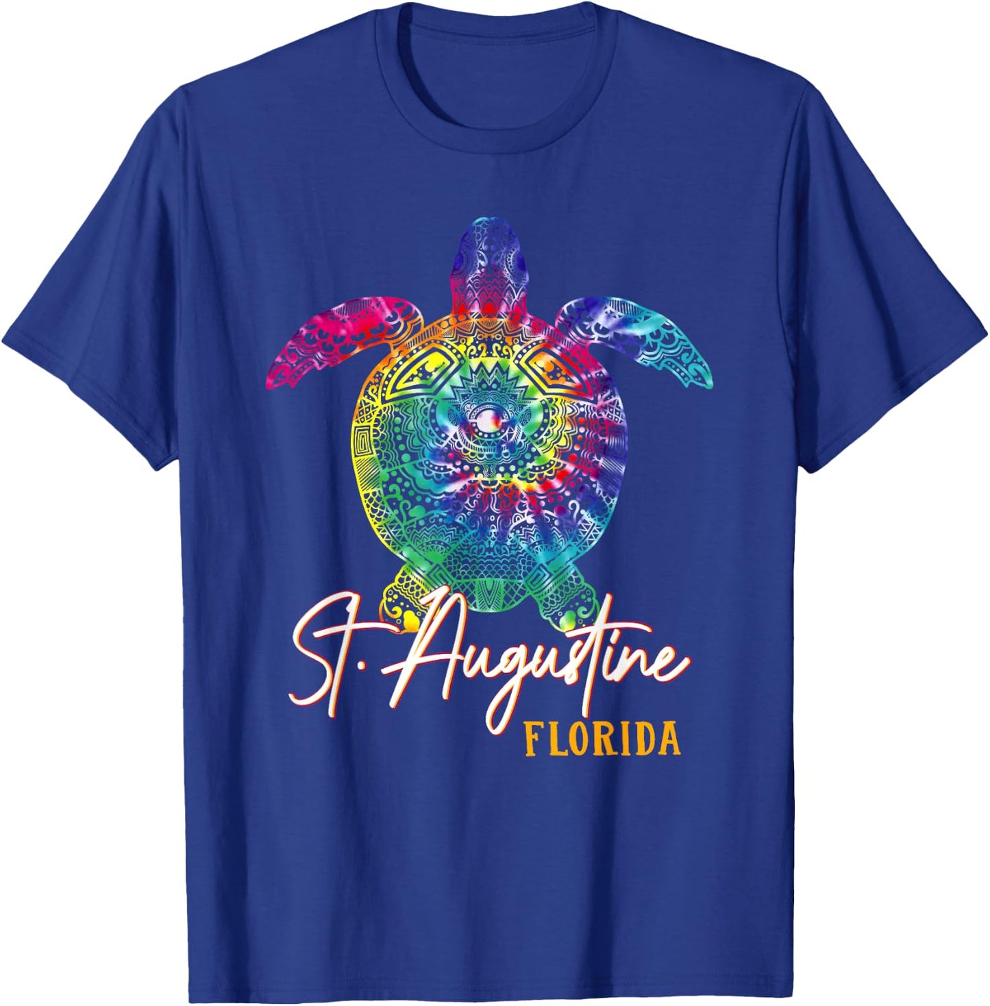 St. Augustine Tie Dye Sea Turtle Matching Family Vacation T-Shirt - T-Shirt | Royal