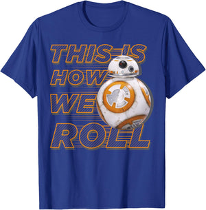 Star Wars BB-8 How We Roll Graphic T-Shirt - T-Shirt | Royal