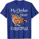Merry Christmas Chicken Santa Funny Xmas Chicken T-Shirt - T-Shirt | Royal
