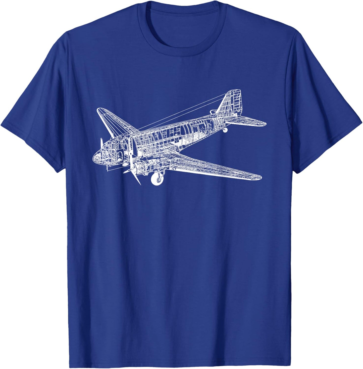 Vintage DC-3 Airplane Douglas DC-3 T-Shirt - T-Shirt | Royal