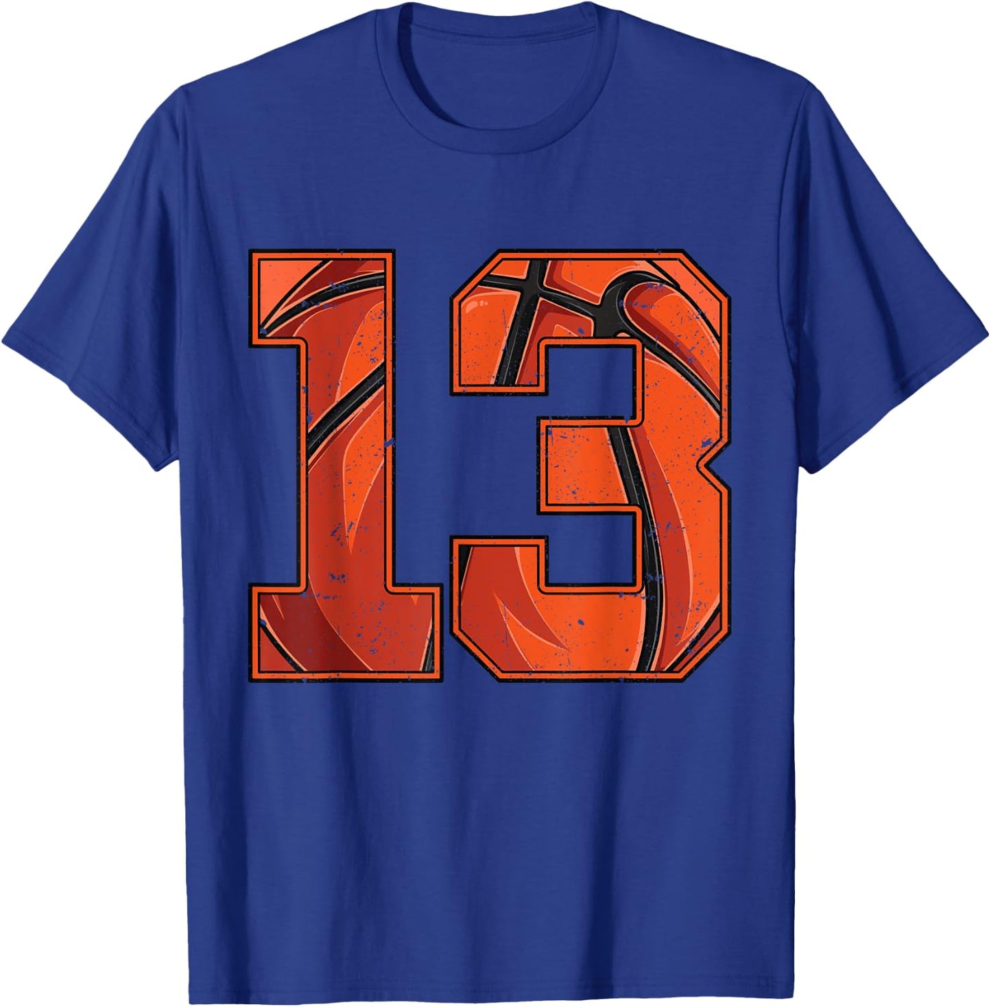 Basketball 13th Birthday Boy Girl Thirteen 13 Years Old Bday T-Shirt - T-Shirt | Royal