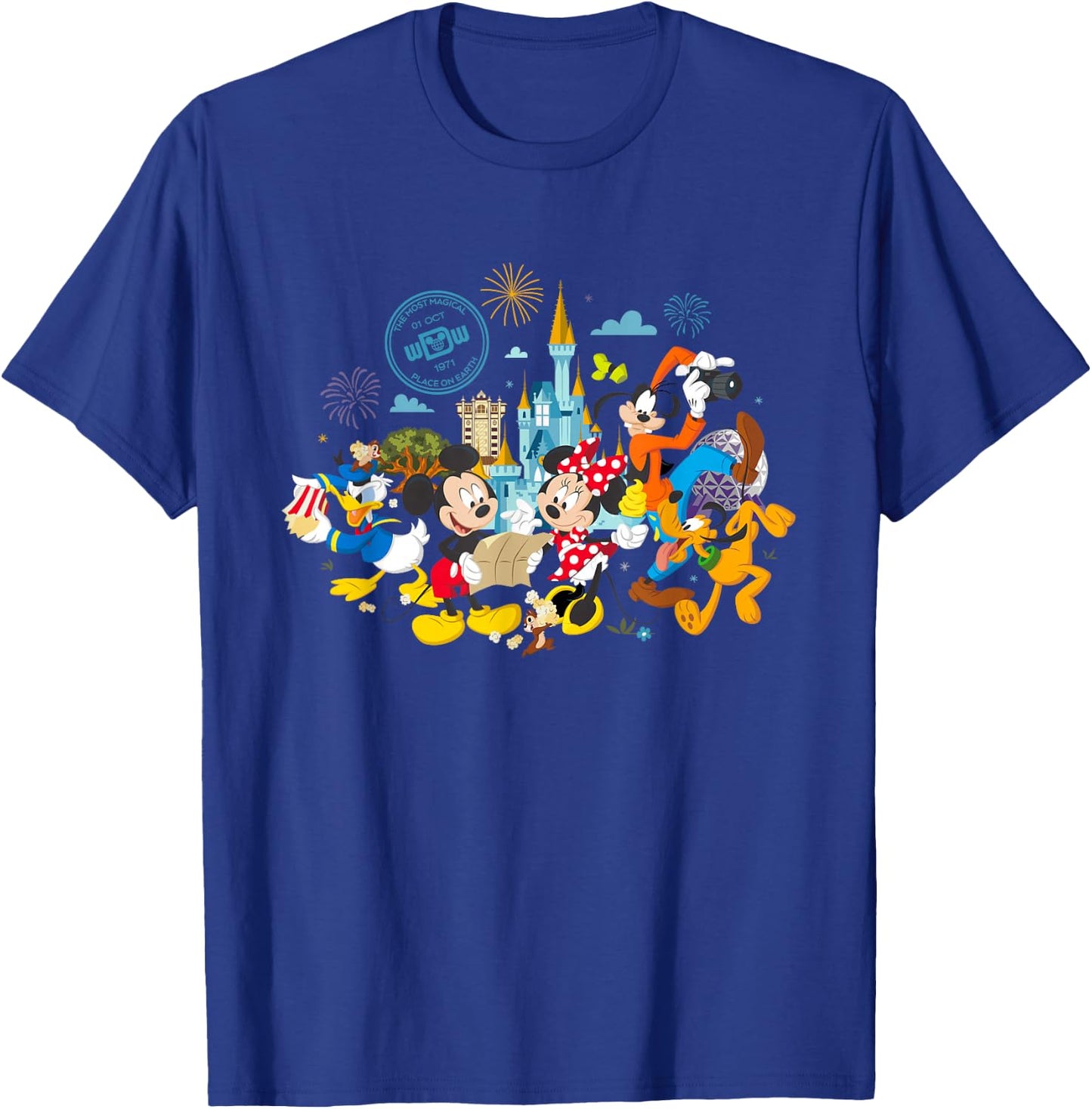 Walt Disney World 50th Anniversary Mickey and Friends Small T-Shirt - T-Shirt | Royal