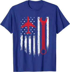 Airplane Mechanic Tools - Aviation Technician Plane Lover T-Shirt - T-Shirt | Royal