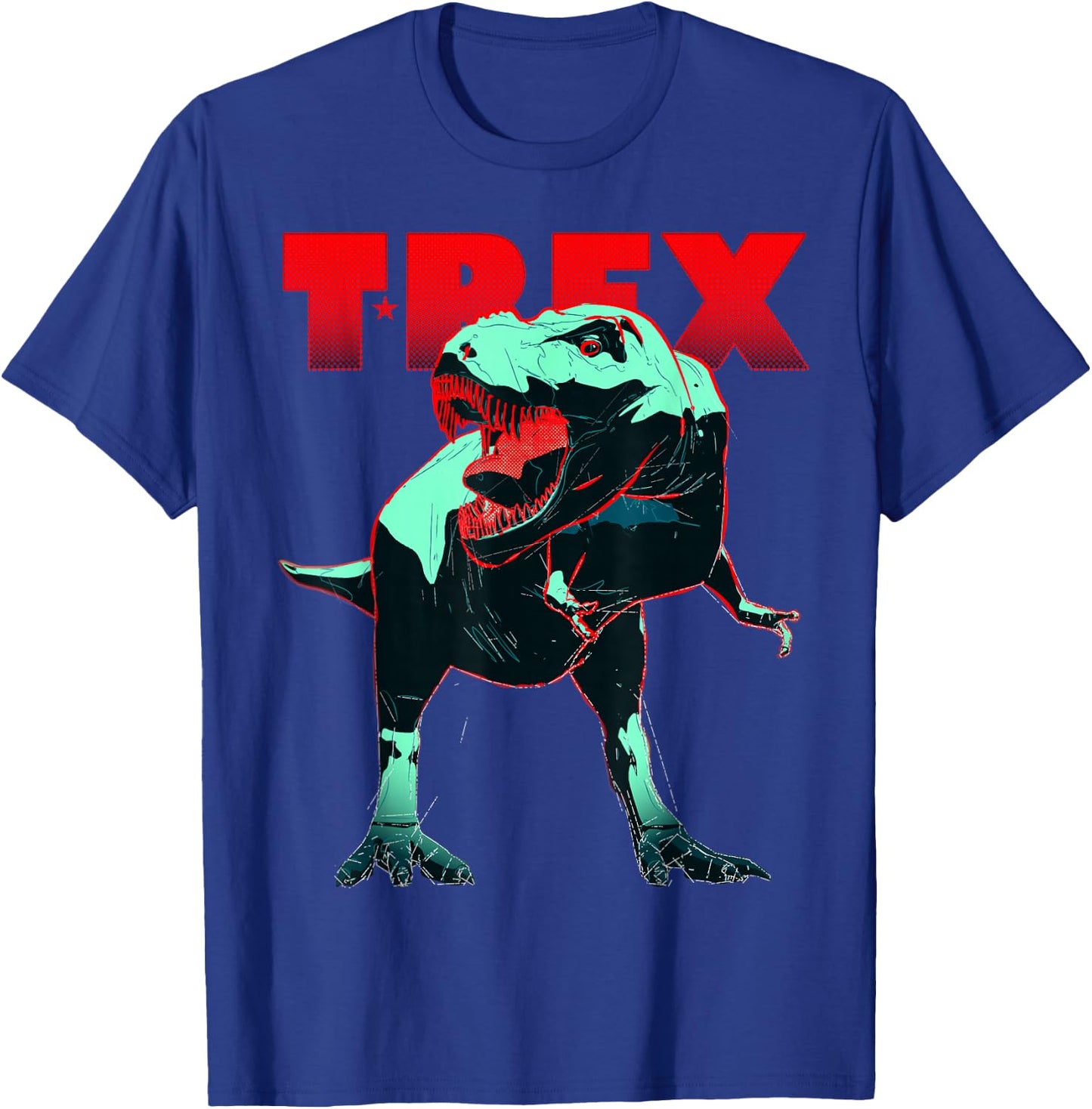 Dinosaur Shirt T Rex Tyrannosaurus Roaring Dino Graphic T-Shirt - T-Shirt | Royal