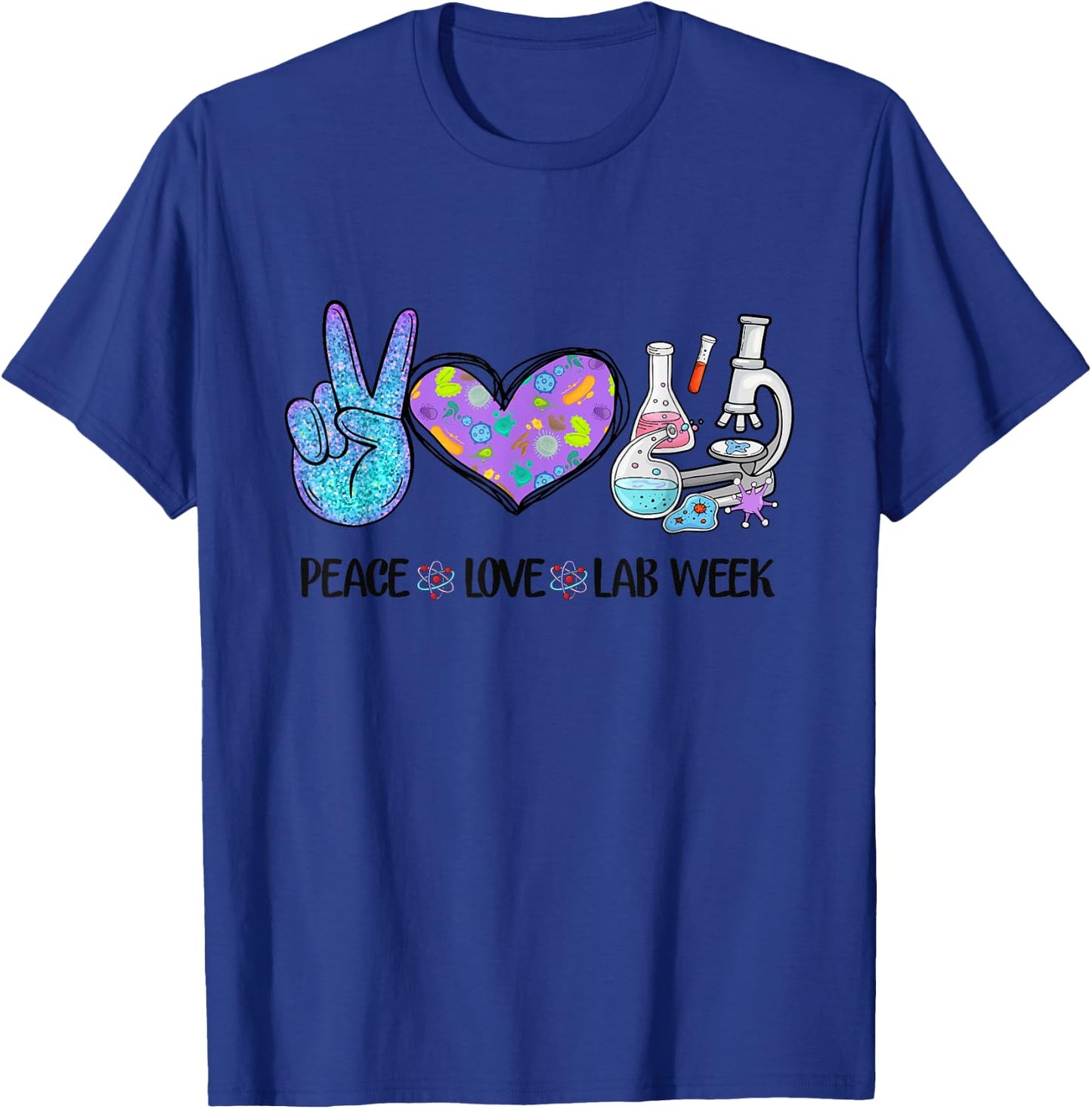 Peach Love Lab Week, Laboratory Tech Technologist T-Shirt - T-Shirt | Royal