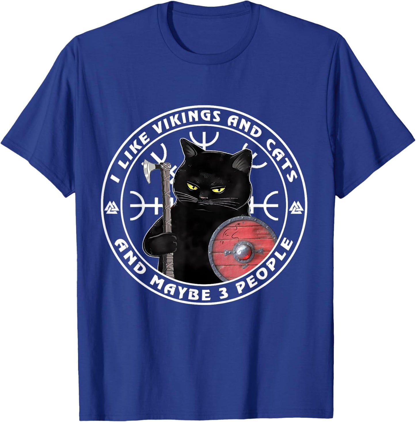 I Like Vikings And Cats And Maybe 3 People, Vikings Kitten T-Shirt - T-Shirt | Royal
