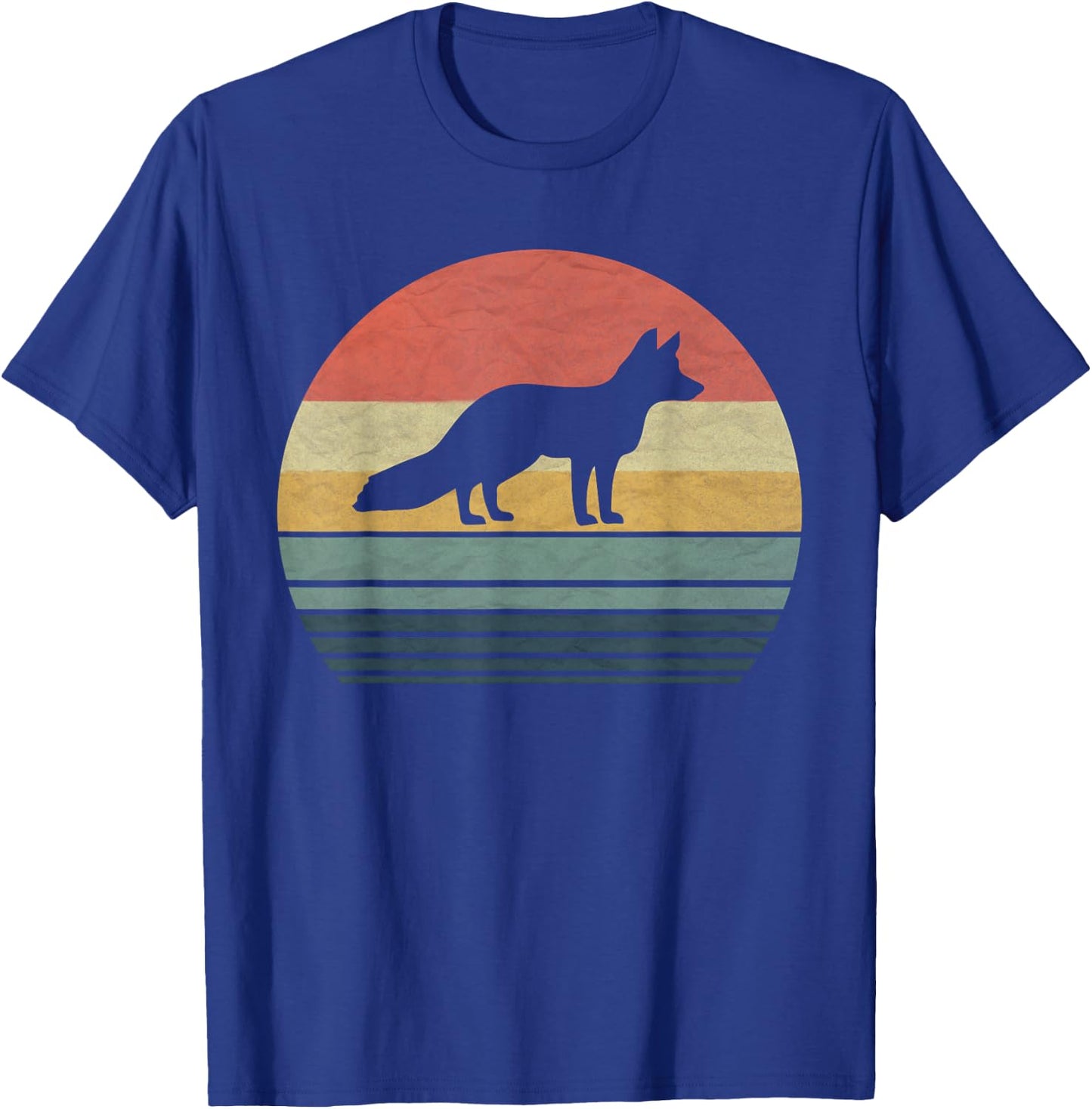 Retro Vintage Fox Gift Family Love Animals T-Shirt - T-Shirt | Royal
