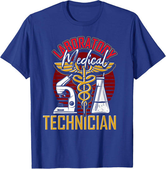 Retro Laboratory Scientist Lab Medical Laboratory Technician T-Shirt - T-Shirt | Royal