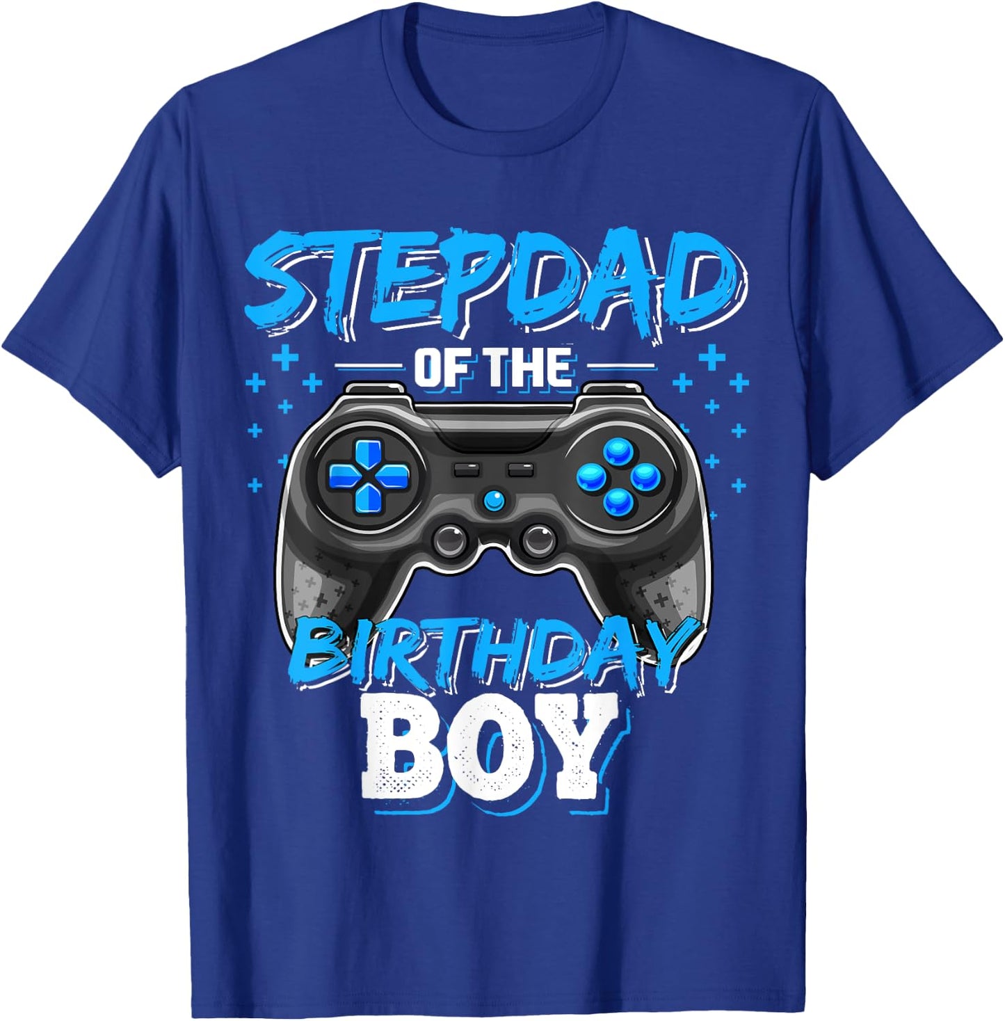 Stepdad of the Birthday Boy Matching Family Video Game Party T-Shirt - T-Shirt | Royal