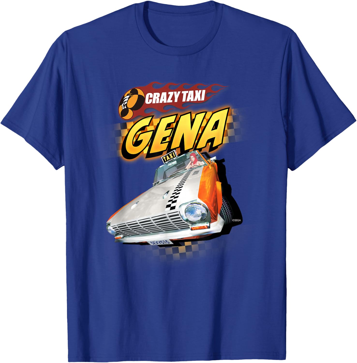 Crazy Taxi Gena Driver T-Shirt - T-Shirt | Royal