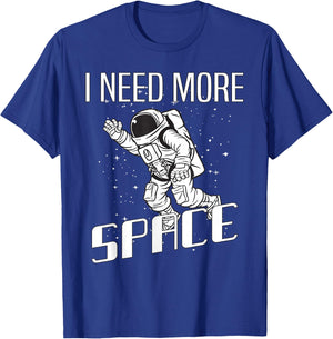 I Need More Space - Solar System and Astronaut T-Shirt - T-Shirt | Royal