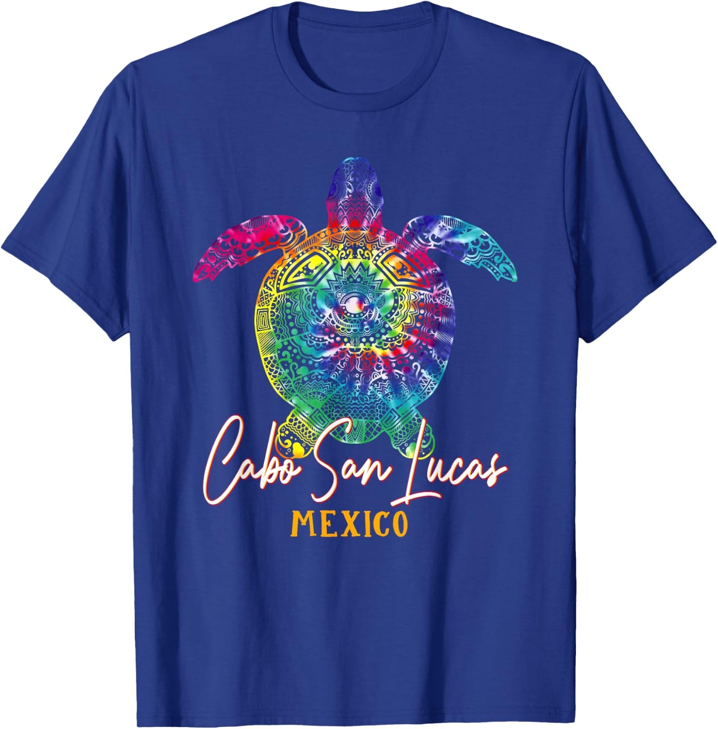 Cabo San Lucas Tie Dye Sea Turtle Matching Family Vacation T-Shirt - T-Shirt | Royal