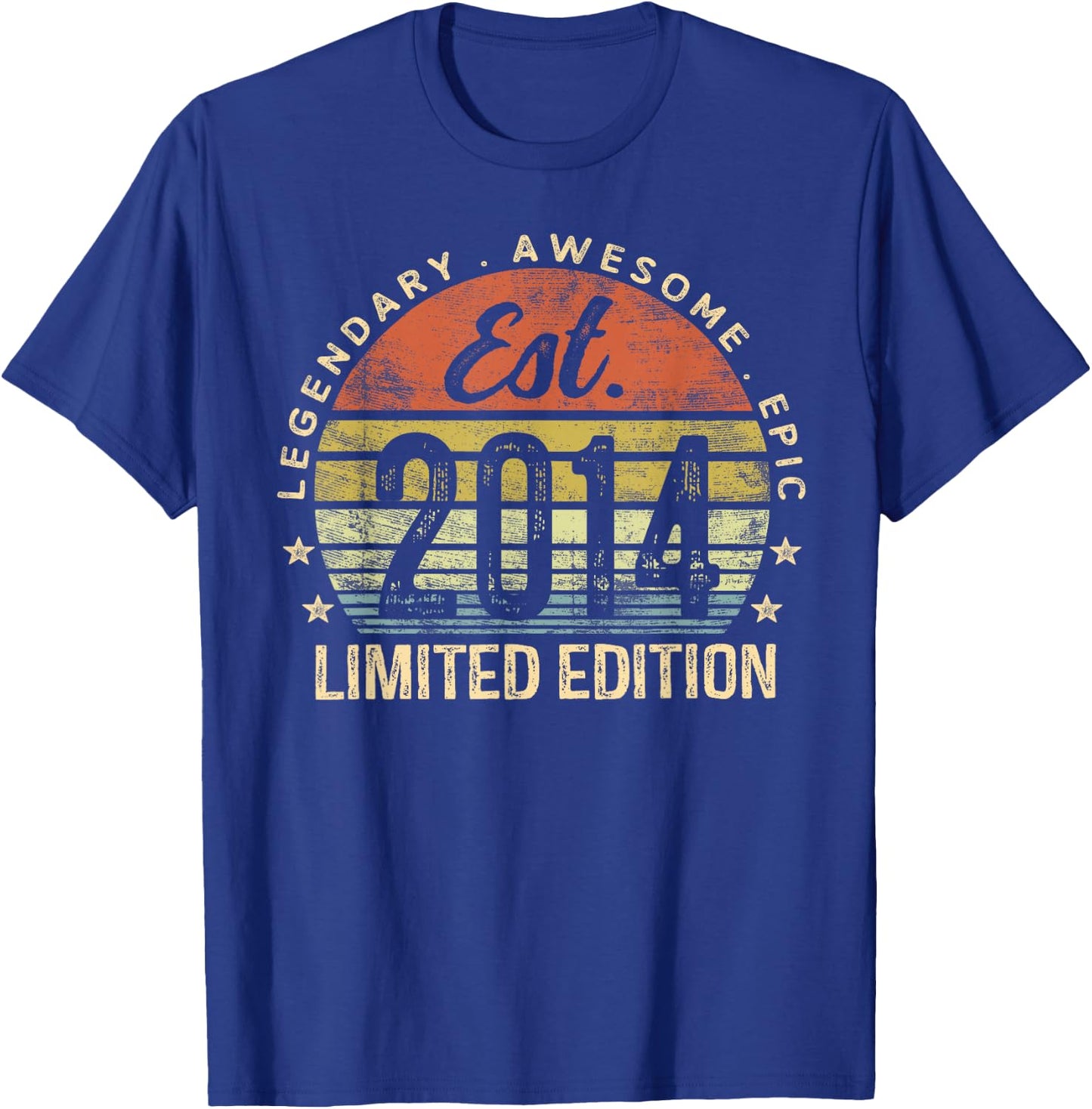 Est 2014 Limited Edition 11th Birthday Gifts 11 Year Old T-Shirt - T-Shirt | Royal