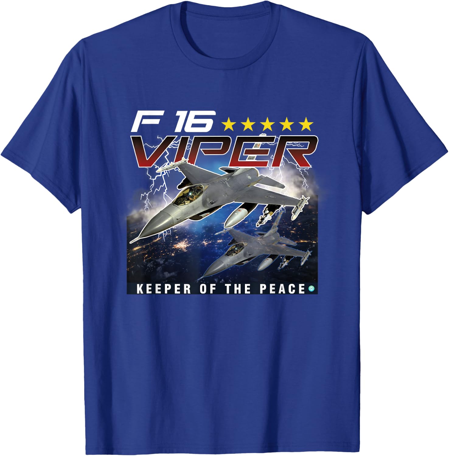 F-16 Airforce Jet Pilot Gift T-Shirt - T-Shirt | Royal