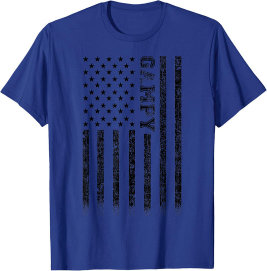Gampy American Flag T-Shirt - T-Shirt | Royal