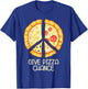 Give Pizza Chance - Funny Pizza Pun with Peace Logo Sign T-Shirt - T-Shirt | Royal