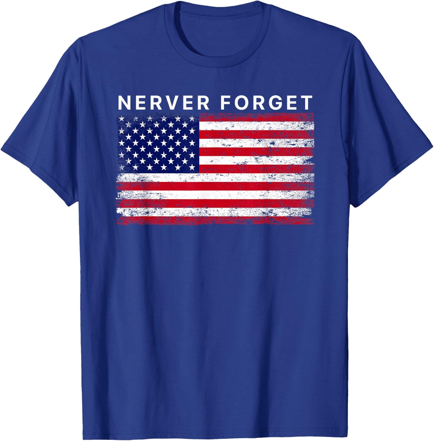 Never Forget Vintage US flag Men's T-Shirt - T-Shirt | Royal