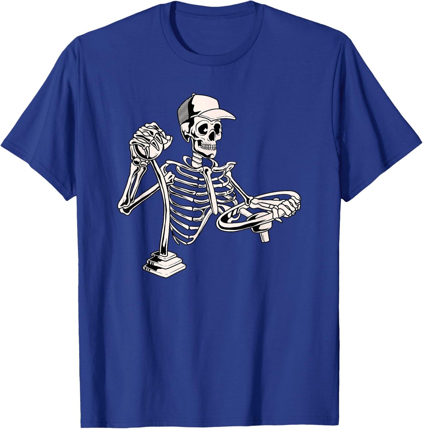 Skeleton Truck Driver - Funny Big Trucking Trucker T-Shirt - T-Shirt | Royal
