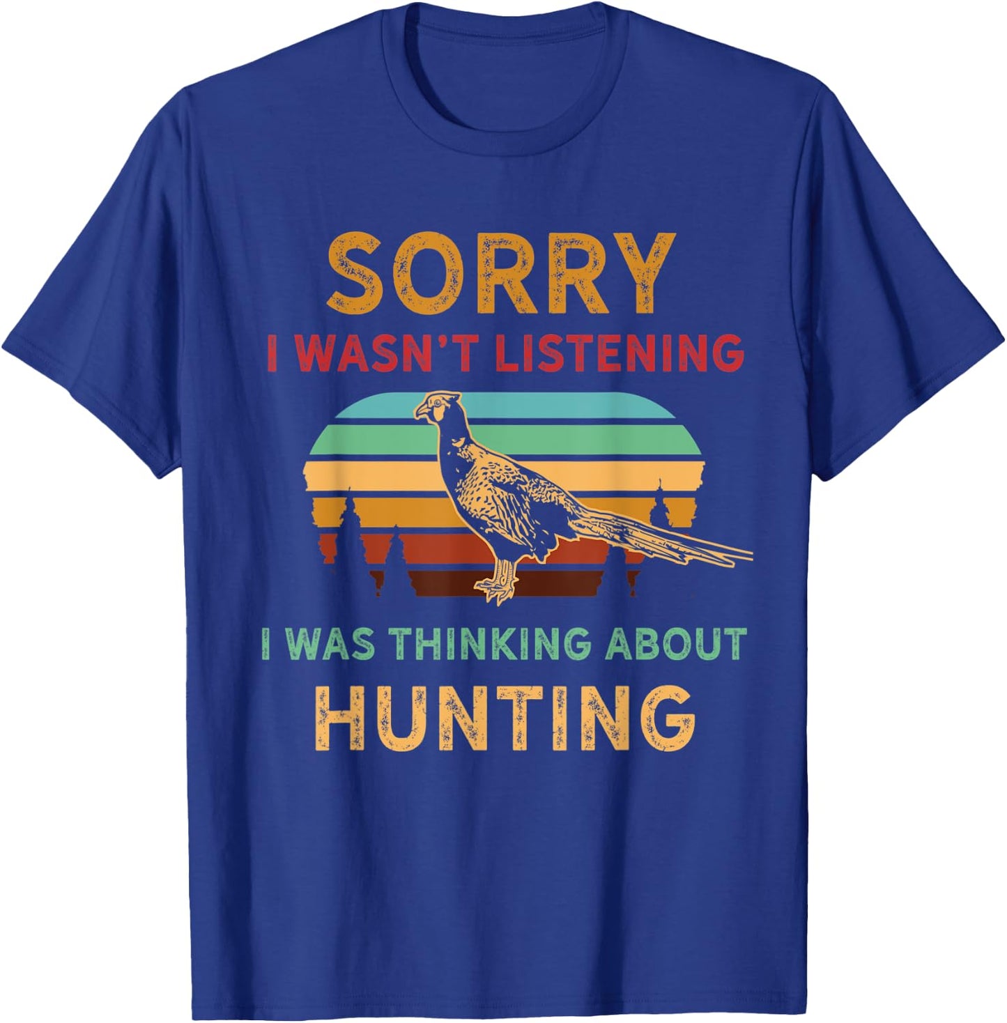 Hunting Pheasant bird- Retro art funny memes vintage Hunter T-Shirt - T-Shirt | Royal
